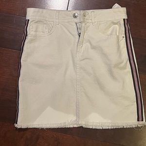 White Zara denim skirt